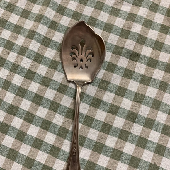 Vintage Silver Slotted Serving Spoon - Picture 5 of 5